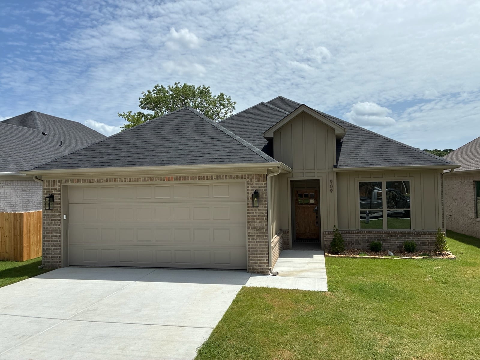 Modern Arkansas home with new seamless gutters